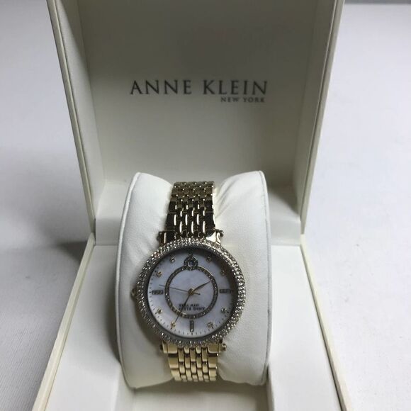 Anne Klein NY Swarovski Gold Tone NWOT - Picture 2 of 6